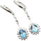 SilberStarJewel Sterling Silber Oval Blau Topas Frühlingsferien Beste Kaufanzeige Lange Ohrringe 4,4 cm Hochzeitsmode