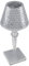 ChiliTec Tischleuchte 26cm mit Akku Dimmbar 3 Lichtfarben einstellbar Tischlampe mit Touch Schalter Dekoleuchte - per USB aufladbar Akku-Tischlampe Kristall Optik