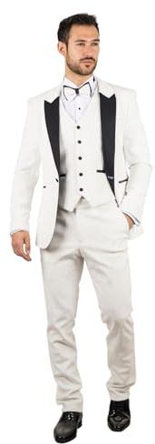 Men's Suit 3 Piece White Velvet Paisley Shawl Collar Tailored Fit Wedding Tuxedo - White 40