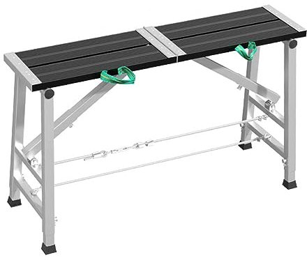 Generico Scala Pieghevole Portatile Regolabile in Altezza con Design Antiscivolo, Torre di impalcatura in Alluminio per la Pulizia e la Decorazione della casa