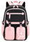 Tanou Schulrucksack Mädchen Teenager, Großer Lässiger Schulranzen für Mädchen 9-18 Jahre, Wasserdicht Stilvoll Rucksack Kinder Casual Daypack mit Trolleyband, Rosa