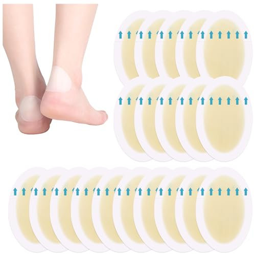 20 Pezzi Cerotti per Tallone Piede,Impermeabile Invisibile Cerotti Tallone,Protezione della Pelle,Prevenire Sfregamenti Piede e Protezione della Pelle