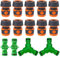 Raheem Gardena - Set di 14 raccordi per tubi da 1/2, 10 connettori per tubi + 2 splitter a Y + 2 connettori doppi tubi da giardino per rubinetto, tubo da giardino, lavaggio auto