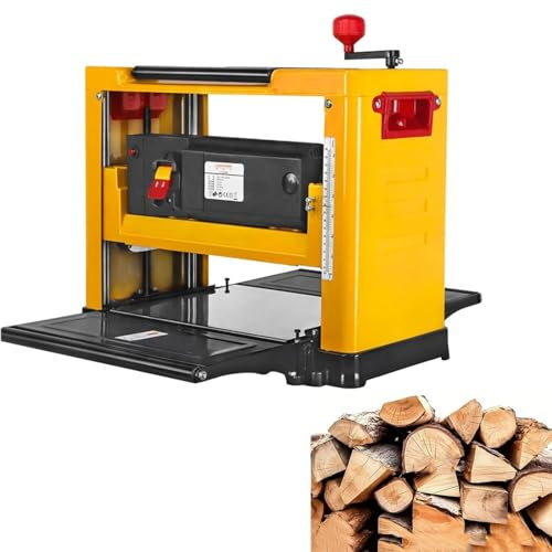 Cepilladora eléctrica for carpintería con escala dual, cepilladora multifuncional de sobremesa de 13 pulgadas, profundidad de corte ajustable, alimentación automática, for cortar madera.