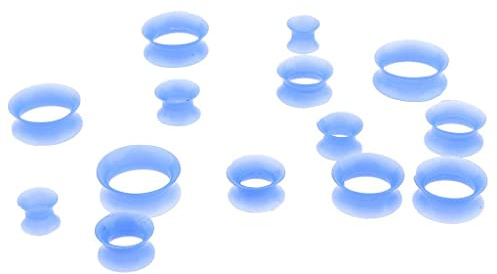 INACMWIH 7 par parti flexibla öronproppar i silikon tunnlar grå 8-20 mm, 8-20mm, Plast, enligt beskrivningen