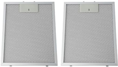 MoSundi Lot de 2 filtres en maille métallique pour hotte aspirante 298 x 239 x 9 mm, filtre à graisse aluminisée à 5 couches, compatible avec la plupart des hottes