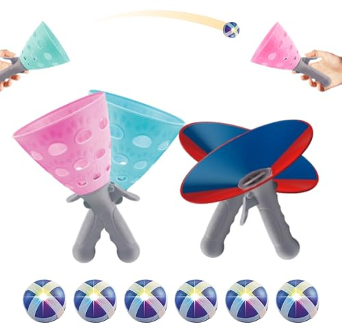 Juego de lanzamiento de pelota – Juego de 9,06 pulgadas | ABS – Juguete de lanzamiento y captura con bolas de objetivo pegajosas, juego familiar de interior y exterior para 6 jugadores para