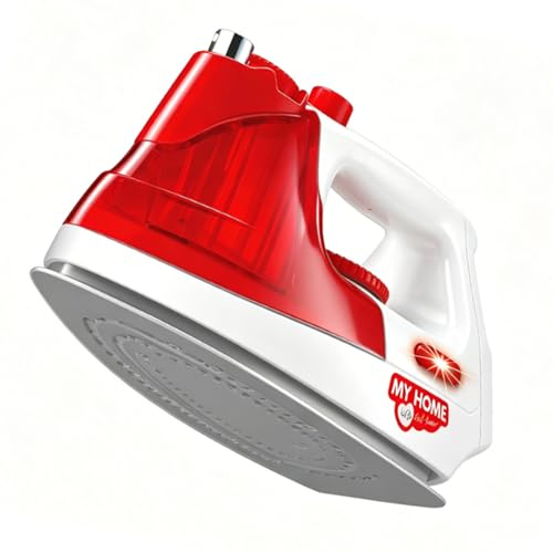 Alomejor Ferro da Stiro Realistico per Bambini, Mini Ferro da Stiro con Suoni Luminosi, per Vestiti per Bambole e Tessuti per Sala Giochi ( da giocattolo)