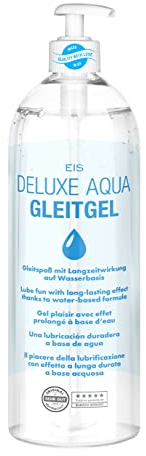 EIS Deluxe Aqua Gel de Lubricación | Lubricante para relaciones anales y sexuales | Gel a base de agua | Ideal para juguetes sexuales y condones | Estimulante y a base de agua | Transparente | 1L