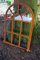 Antikas - Eisenfenster als Antik-Fenster für Gartenmauer m Bogen, Stallfenster westfälisch