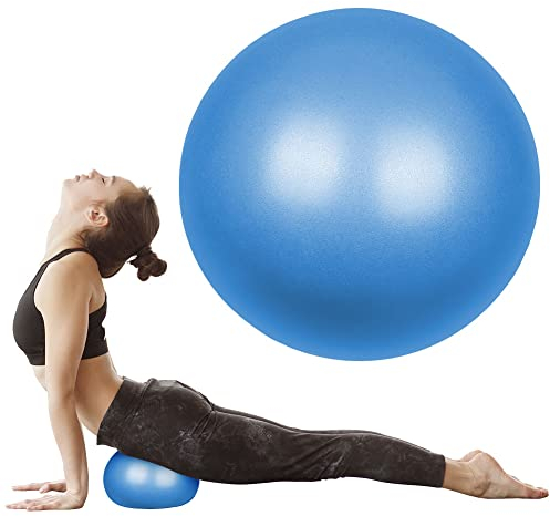 flintronic Gymnastikball Kleiner Pilates-Ball, 25cm Soft Yoga Ball, mit aufblasbarem Strohhalm, Anti-Burst-Übungsball für Yoga, Pilates, Balance, Physiotherapie, Stretching und Core-Fitness