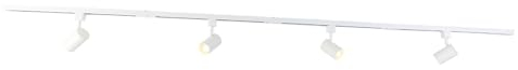 QAZQA yade - Système de rail spot luminaire plafond, plafonnier compatible pour led - 4 lumière - L 210 cm - Blanc - Moderne - éclairage intérieur - Salon I Chambre I Cuisine I Salle à manger