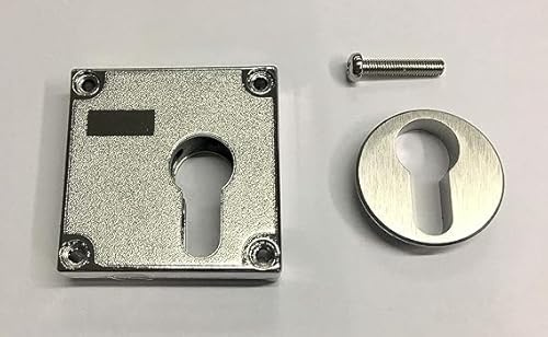 Aufschraubschloss, Kastenriegelschloss für Profilzylinder (PZ) inklusive Rossette