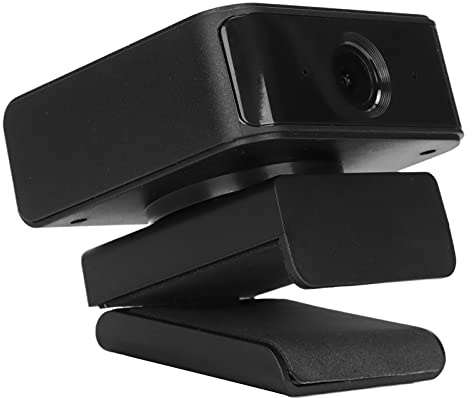 Webbkamera med Mikrofon, 1080P Full HD-webbkamera, USB-webbkamera med 360 Graders Rotation och AI-spårning, för PC, Desktop, Videosamtal, Konferens