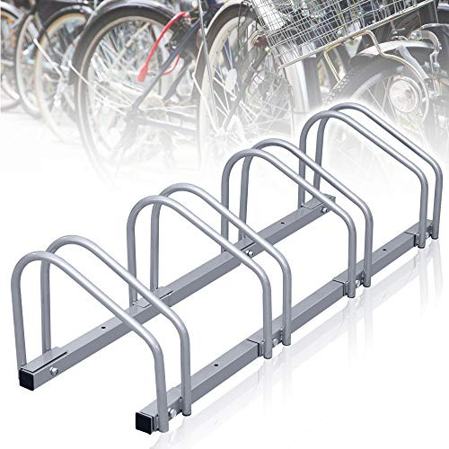 Joparri Cavalletto per 4 biciclette, 35 – 55 mm di larghezza, cavalletto multiuso, 26 x 101 x 32 cm, per pavimento e montaggio a parete