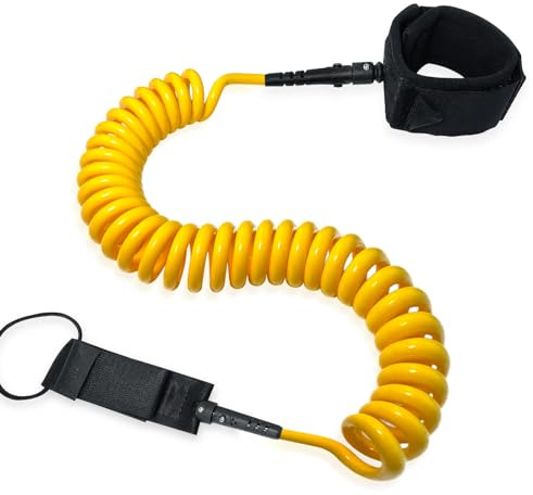 WOUMON 10ft Surfboard Leash,Retractable SUP Leash,Surfing Foot Leash for Longboards, Inflatable Paddle Board,Kayak