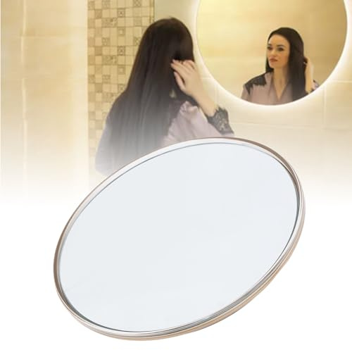 30X Magnifying Mirror With 3 Suction Cups for Makeup, Stick on Shower and Travel Mirror (Gold)