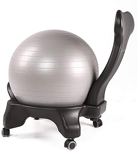Balance Ball Chair Classic (55 cm) con pompa ad aria per esercizi a casa e in ufficio – Sedia da scrivania fitness yoga palla sedia adatta per allenamento di equilibrio