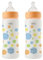 Chicco Set de 2 Biberons Perfect Easy Fast Flow, biberon anti-colique, réduit les régurgitations et l'irritabilité, biberon en plastique de 330 ml, coffret cadeau, paquet économique, 4 mois et plus
