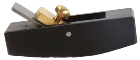 Rabot professionnel pour bois d'ébène – Outil à main avec double semelle plate et courbe pour rainures et finitions de précision(Planeur de fond courbé)