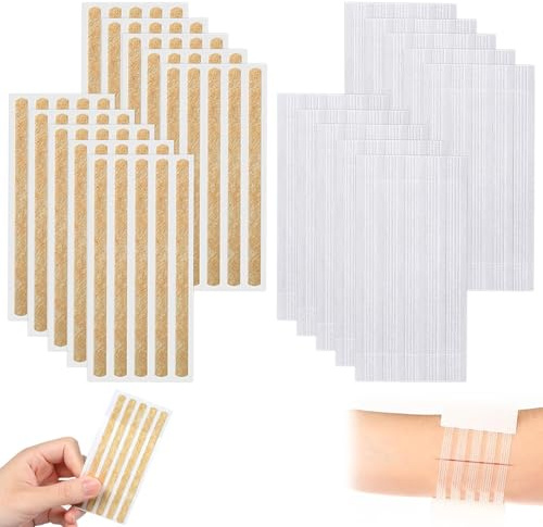 Paquet de 100 Pansements pour Plaies Adhésifs, Pansements pour Petites Coupures et Plaies, pour Usage Extérieur, Couleur Chair, Blanc