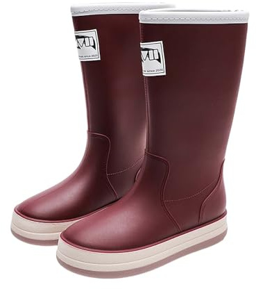 Botas altas de verano para mujer, botas de lluvia para mujer, impermeables, botas de vela de media altura, antideslizantes, cómodas, botas de jardín, ligeras, antideslizantes, impermeables, 36-41