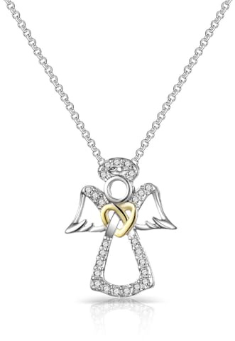 Philip Jones Guardian Angel Necklace Created with Zircondia® Crystals