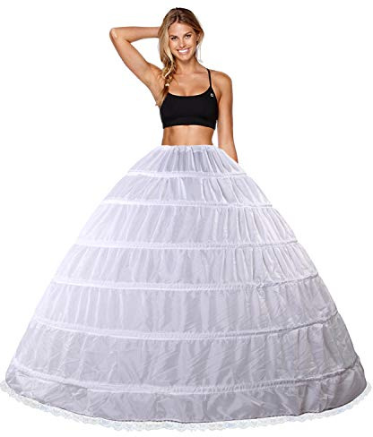Babydress Enagua Aros Enaguas Enteras Crinolina 6 Aros para Mujer Faldas Vestidos para Mujer Underskirt Cancan Enagua cancán Enagua de la Boda Accesorios de la Boda Enaguas Falda Petticoat
