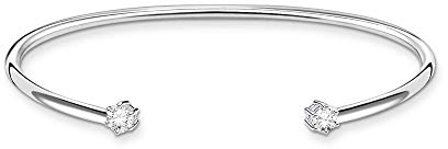 Thomas Sabo Armreif weißer Stein 925 Sterling Silber AR104-051-14-L15,5