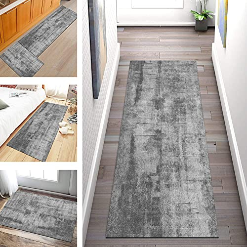 SGLGSTORE Teppich Läufer Flur rutschfest Gris Abstrakt Modern Korridor Teppichläufer Waschbar Schlafzimmer Wohnzimmer Küchenläufer Breite 60cm/ 70cm/ 80cm/ 90cm/ 100cm (Color : A, Size : 60x250cm)