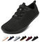 Geweo Chaussures Pieds Nus Femme Homme Ete Confort Barefoot Shoes avec Pieds Larges Légères Chaussure Minimalistes Respirantes Barefoot et Chaussures de Marche avec Semelle Zéro Drop Unisex Noir 44EU