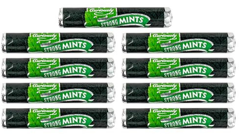 Set of 9 x 32g Rolls of Curiously Strong Original Mints, Peppermint Flavour, Sweetener Free