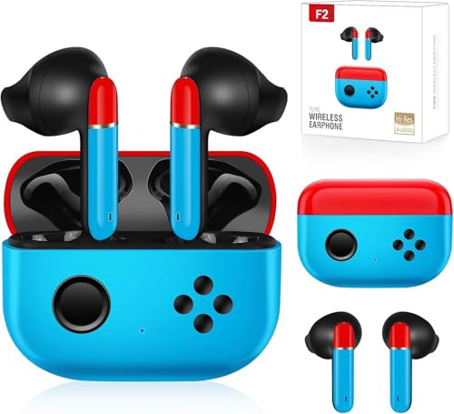 Awaiymi 1Pack Cute Kids Earbuds Wireless Waterproof 36H Playtime Adults Earbud Bluetooth 5.3 Touch Control Kids Adults Wireless Ear Buds with Charging Case for Gifts