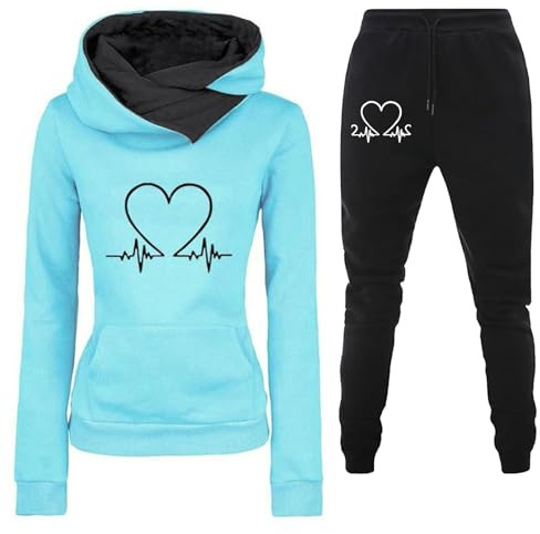 Conjunto Deportivo de Gimnasia para Mujer Traspirante con Sudadera con Capucha y Pantalones Cómodos y Largos, Trajes Deportivos de Color Sólido, Conjunto Completo de Jogging Invierno, Gimnasia