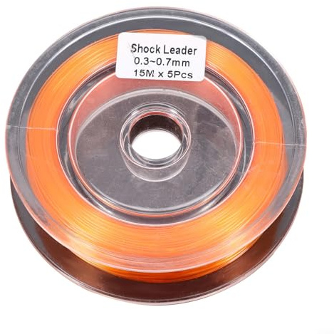 Cuerda de nailon para mosca de pesca de 15 m, diseñada para todo tipo de entusiastas de la pesca y pescadores (naranja)