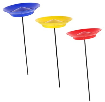Artibetter Lot de 3 Assiettes de Jonglage Colorées avec Bâtons en Plastique Légers et Solide – Kit de Jonglerie pour Garçon et Filles et Adultes, Entraînement Coordination et Spectacles