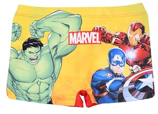Marvel Avengers Costume da Bagno Boxer per Bambini e Ragazzi, Pantaloncini per Mare e Piscina con Supereroi Hulk Captain America Iron Man (IT, età, 4 Anni, Regular, Rosso)
