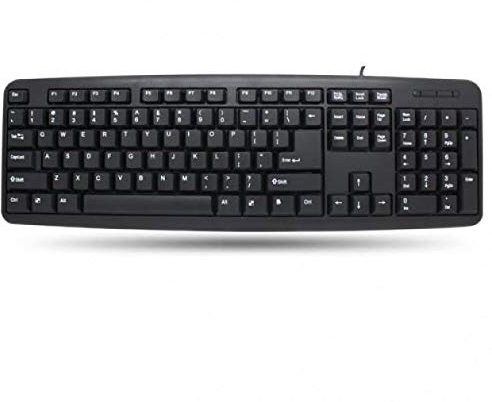 Techly 302808 Tastiera PS2 105 tasti Standard, colore Nero Nero