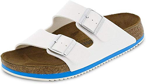 BIRKENSTOCK Arizona SL White Birko-Flor Zapatillas súper Unisex para Adultos