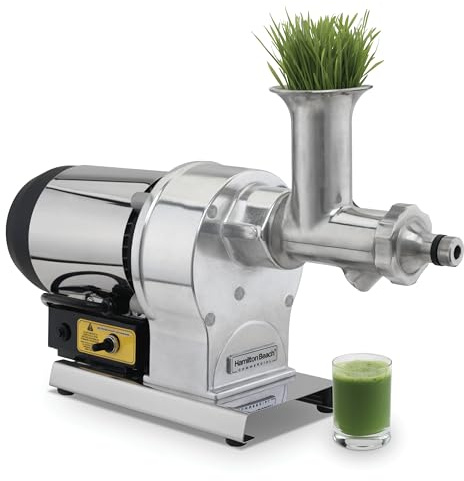 Hamilton Beach Commercial HWG800 Wheatgrass Juicer, 12 Height, 23.03 Width, 7.09 Length, Stainless Steel