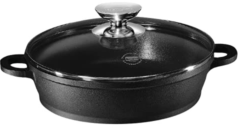 Berndes Vario Click Induction Servierpfanne, Aluguss, Schwarz, 28 centimeters