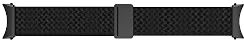 Designed for Samsung Band GP-TYR87, Uhrenarmband für die Samsung Galaxy Watch4 44 mm, aus feingliedrigen Edelstahlgeflecht 2168536699 Schwarz L