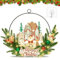 ITMNMNL Couronne de Noel,Couronne de Noel Porte,Couronne Noel,Couronne Noel Porte,Couronne de Noel Porte Exterieur,Couronne de père Noël Exquise pour Fenêtre Porte,Couronne Noel à Décorer​ - 35cm