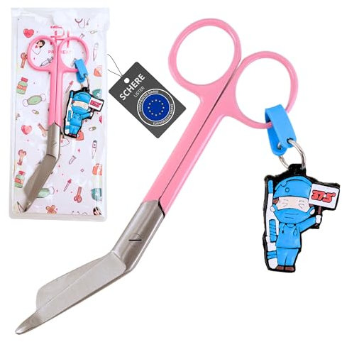 Ph Pro Heat Verbandschere Pflege für krankenschwester- Medizinische Schere aus Edelstahl - Erste Hilfe Schere mit Gravur – Verbandsschere Stumpfe Spitze.