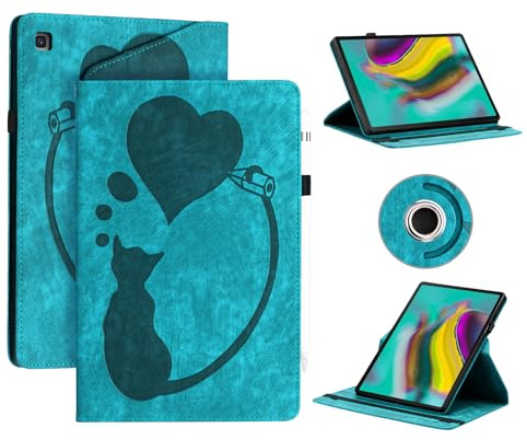 AsWant Hülle für Samsung Galaxy Tab S5e 10.5 SM-T720/T725 2019 Tablet - Schutzhülle Ultradünne mit Portemonnaie und Standfunktion Kompatibel mit Galaxy Tab S5e Hülle (Blau)