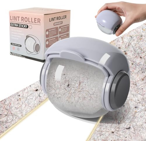 PEIKID Rullo Riutilizzabile Adesivo per Pelucchi,Lavabili Rullo Togli Peli Animali per Rimozione Peli Animali,Rimuovi Pelliccia su Tappeto Letto Divano e Mobili