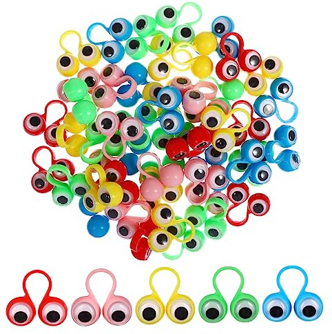 PHENOFICE Finger Fidget Toys 50 Pcs Finger Puppet Ring Educational Toy for Children Stage Puppet Theater Creative Learning Party Favor Uk