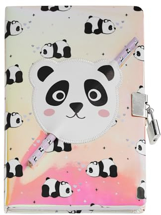 Back2Fun - Diario segreto con lucchetto e 2 chiavi: scrive, disegna e conserva segreti, include matita, 80 fogli a righe, taccuino A5 per bambini, copertina rigida olografica, regalo originale