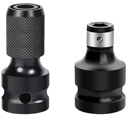 Lumi Zenva 2 Pack Impact Wrench Bit Adapter, Socket Adattatore Da 1/2 A 1/4 Di Pollice, Inserto Per Avvitatore Utensile Multifunzione Chiavi Elettriche Cricchetti