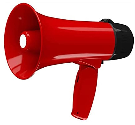 megafon, Megafonhögtalare Megafon Handhållen Inbyggd siren Justerbar volymkontroll Idealisk bullhorn